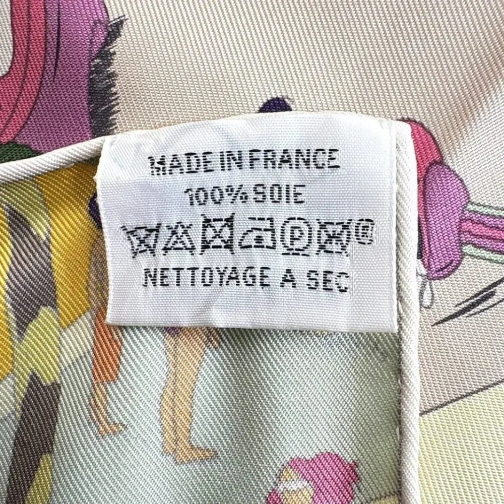 HERMES Carre 90 - Light Blue Yellow Multi Scarf 558-060625 - Picture 4 of 4